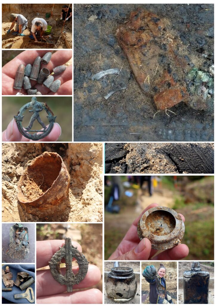 Föremål från utgrävningarna av Hamsterbo.